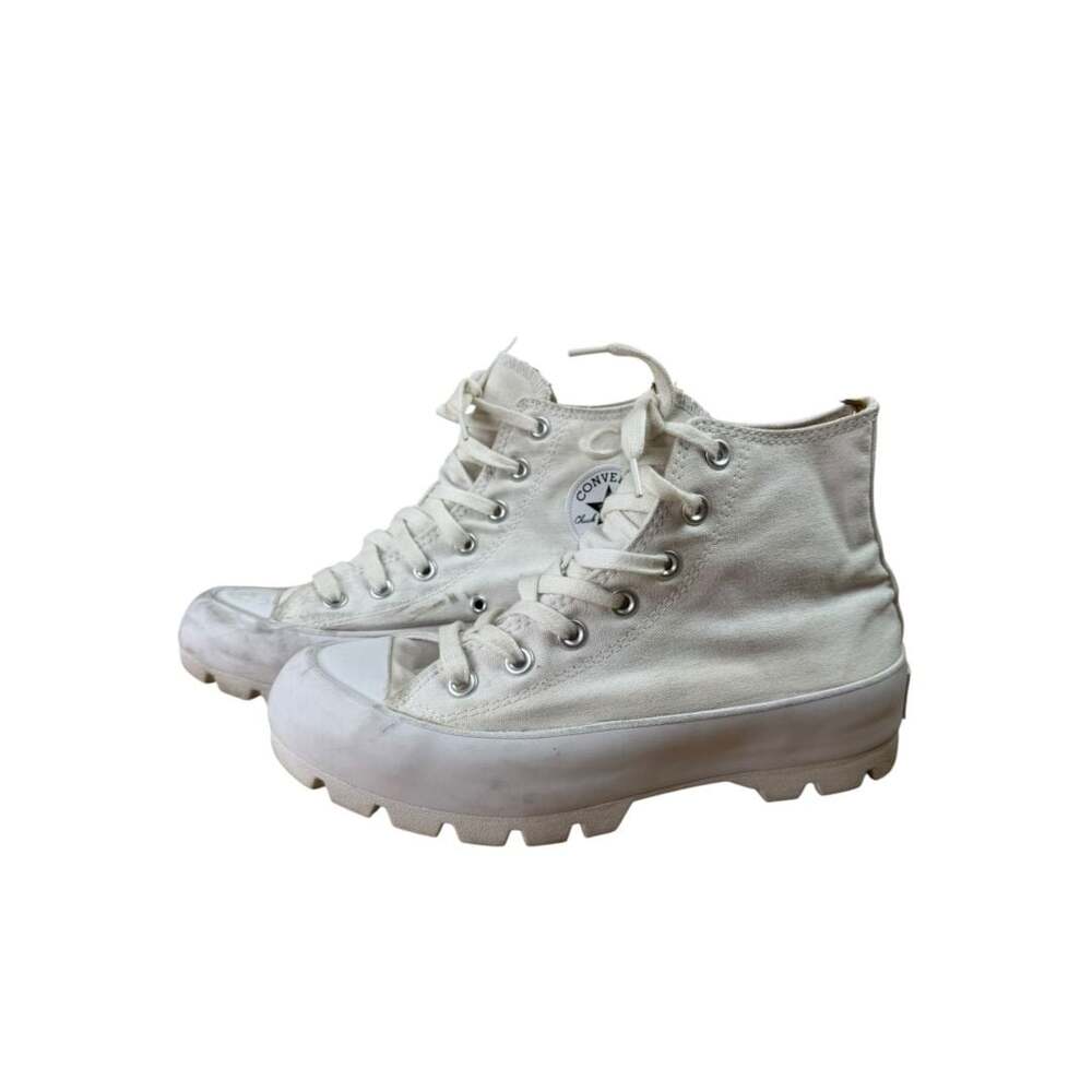 Converse Chuck Taylor All Star Lugged High Top White Canvas Platform Sz. 7.5
